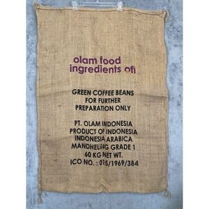 Olam Food Ingredients Jute Burlap Coffee Sack Indonesia Arabica Mandheling Large